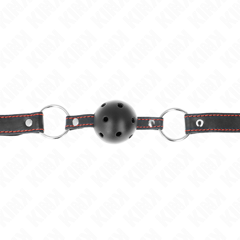 KINK - HOHLHARTER SCHWARZER BALLKNEBEL MODELL 2 65 x 2,5 CM hochwertiges Zubehör
