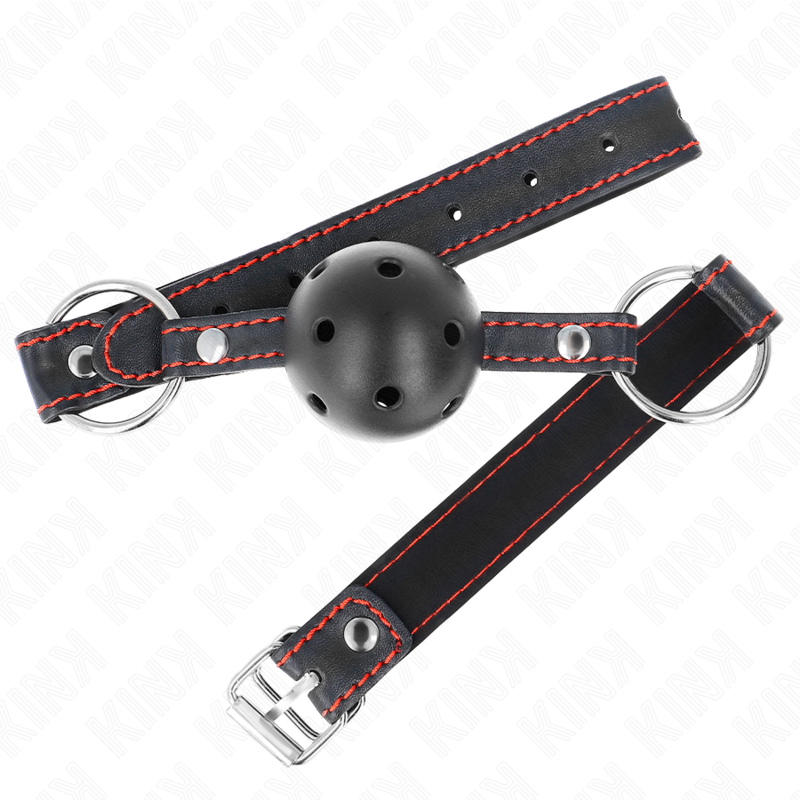 KINK - HOHLHARTER SCHWARZER BALLKNEBEL MODELL 2 65 x 2,5 CM bei Secret Pulse im Erotikshop