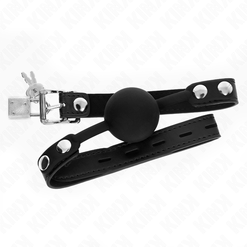 KINK - MODELL 1 SILIKONBALL 4 CM KNEBEL MIT SCHLOSS 60 x 2 CM Produktansicht und Details