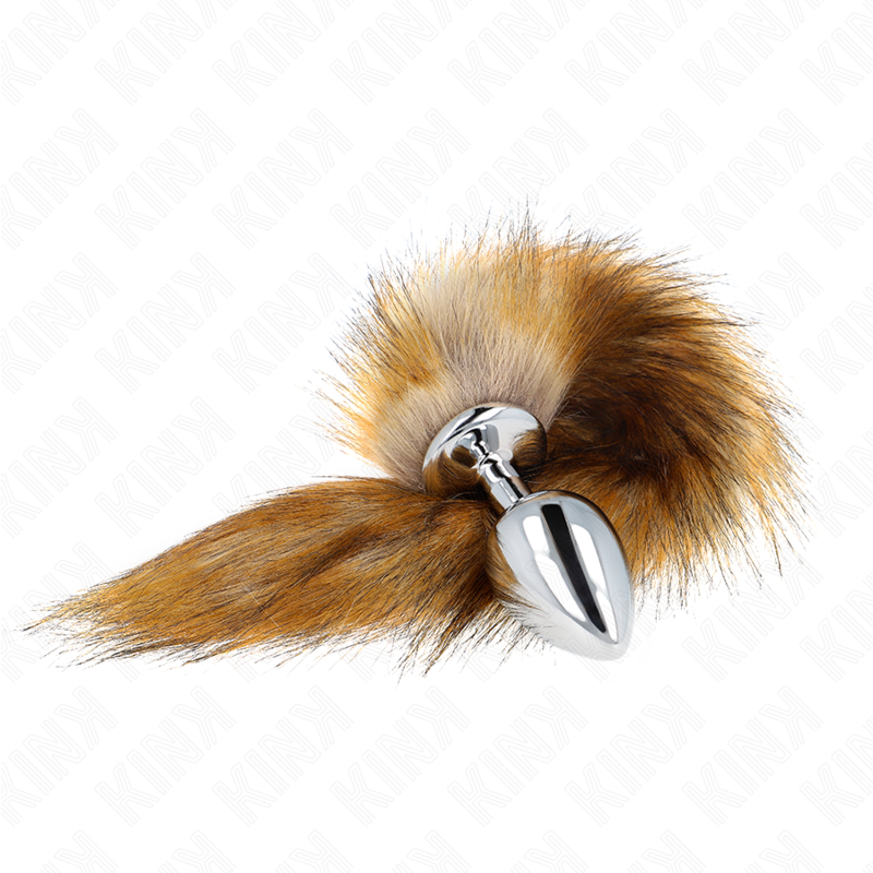 KINK - ANAL PLUG GRÖSSE L 10 X 4 CM MIT KUNSTSTOFFSCHWANZ 40 CM BRAUN Produktansicht und Details