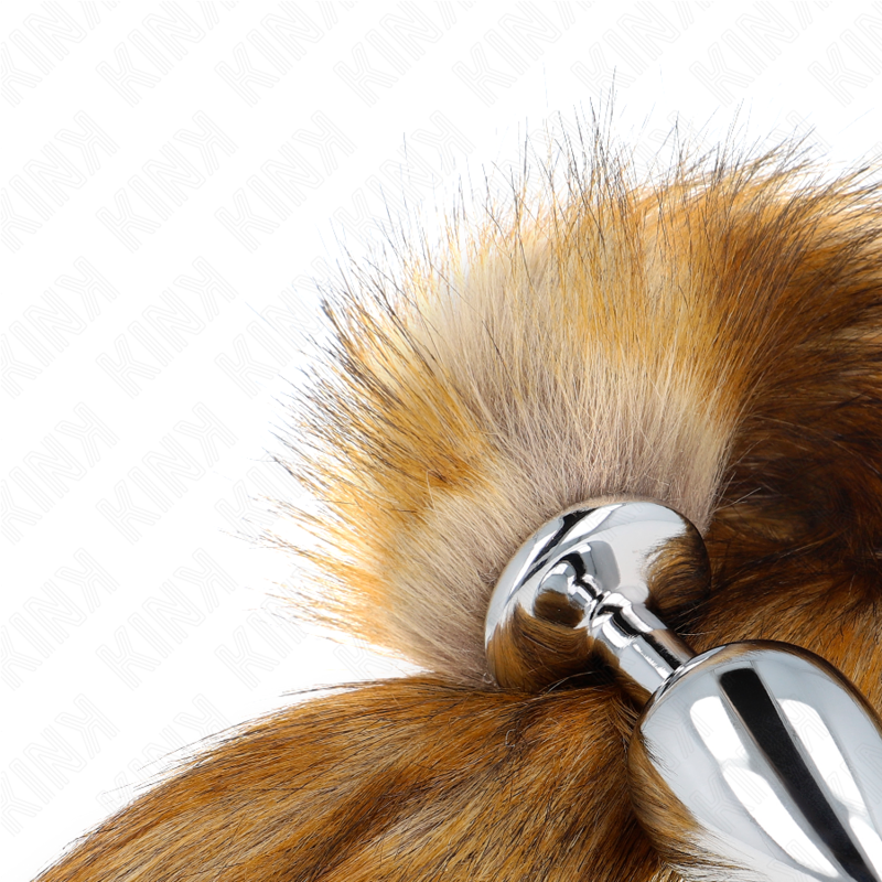 KINK - ANAL PLUG GRÖSSE L 10 X 4 CM MIT KUNSTSTOFFSCHWANZ 40 CM BRAUN für sinnliche und diskrete Momente