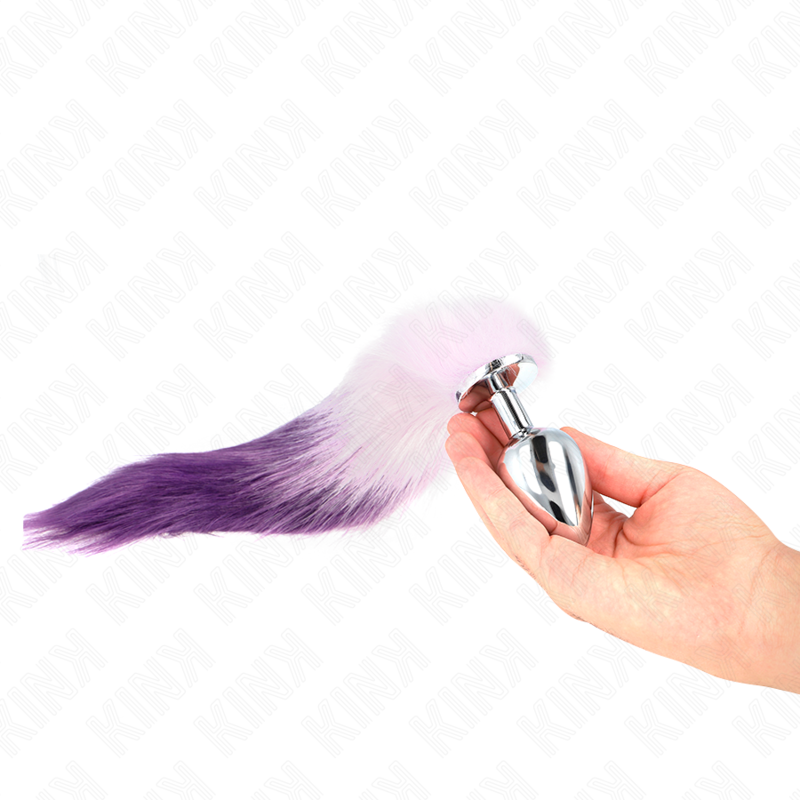 KINK - ANAL PLUG GRÖSSE L 10 X 4 CM MIT KUNSTSTOFFSCHWANZ 40 CM LILA BDSM-Zubehör diskret online kaufen