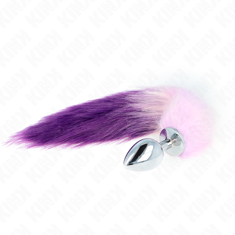 KINK - ANAL PLUG GRÖSSE L 10 X 4 CM MIT KUNSTSTOFFSCHWANZ 40 CM LILA BDSM-Zubehör diskret online kaufen