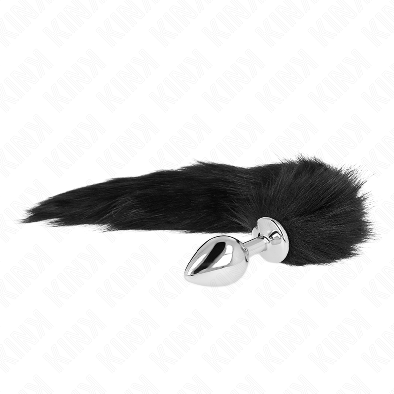 KINK - ANAL PLUG GRÖSSE M 8 X 3,5 CM MIT KUNSTSTOFFSCHWANZ 40 CM SCHWARZ BDSM-Zubehör diskret online kaufen