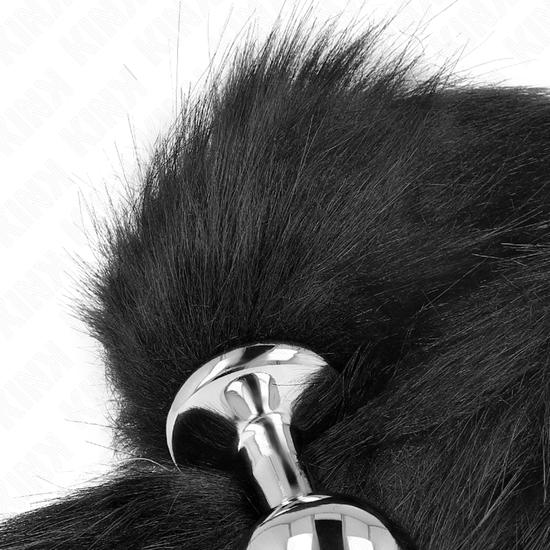 KINK - ANAL PLUG GRÖSSE M 8 X 3,5 CM MIT KUNSTSTOFFSCHWANZ 40 CM SCHWARZ bei Secret Pulse im Erotikshop