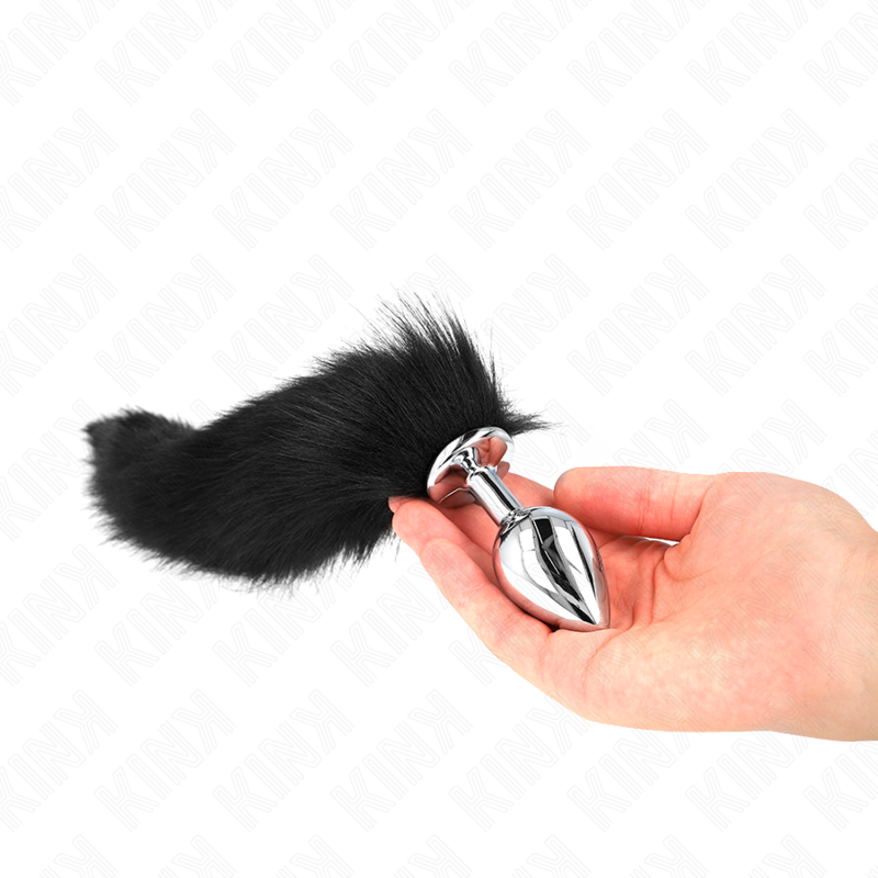 KINK - ANAL PLUG GRÖSSE M 8 X 3,5 CM MIT KUNSTSTOFFSCHWANZ 40 CM SCHWARZ hochwertiges Zubehör