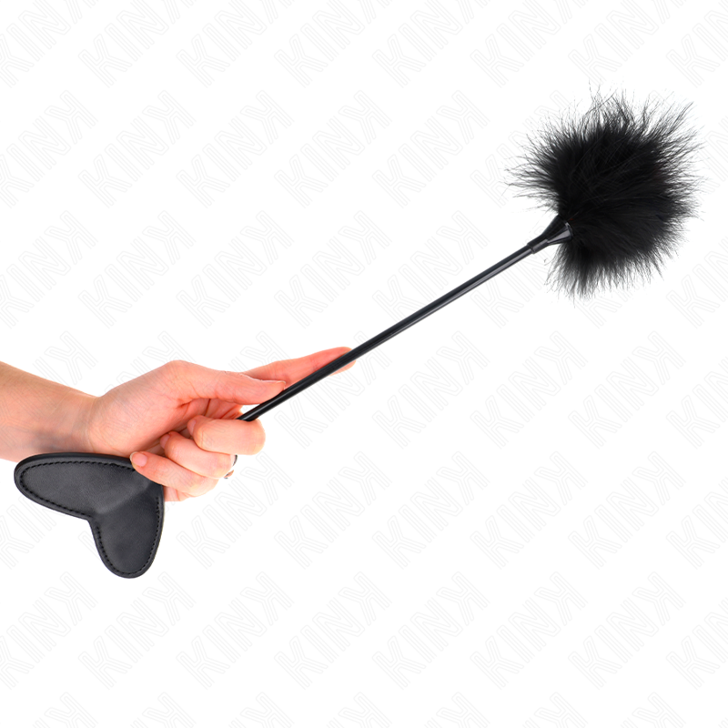 KINK - TICKLE FEATHERS MIT HERZPADDEL 31 CM für sinnliche und diskrete Momente