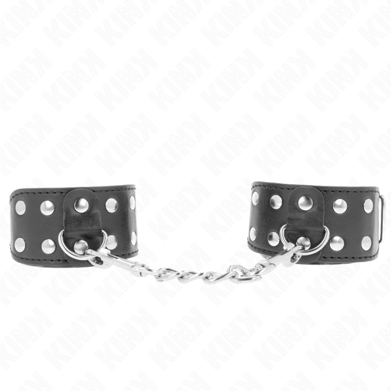 KINK - ARMBÄNDER MIT DOPPELTER REIHE VERSTELLBARER NIETEN SCHWARZ Produktansicht und Details