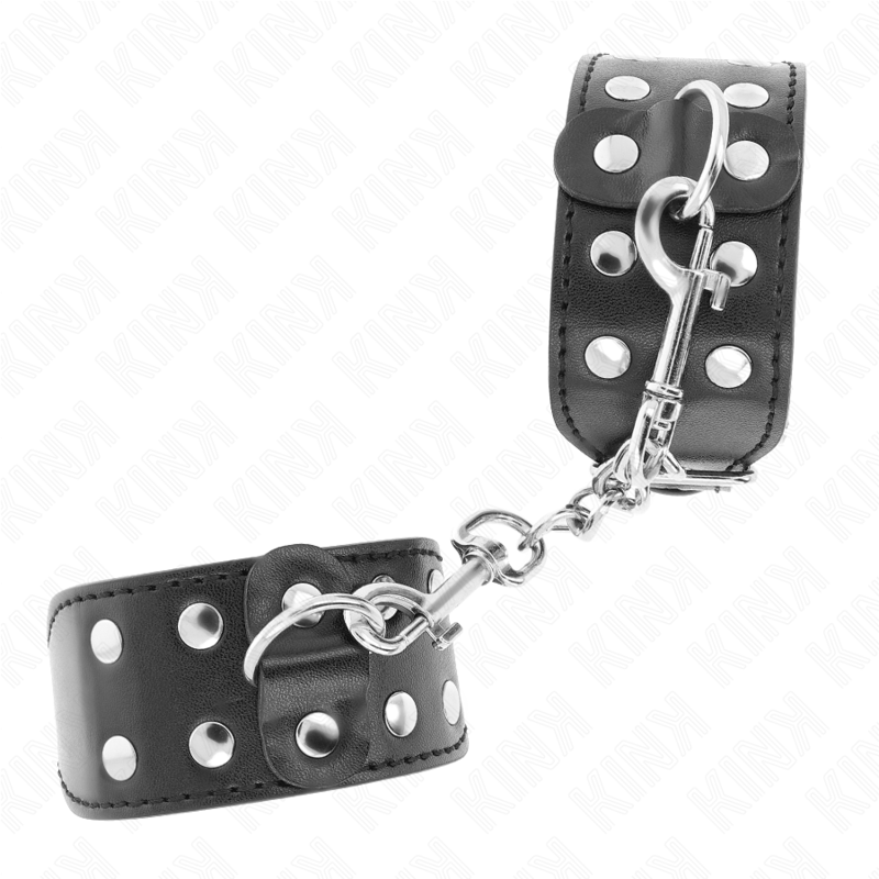 KINK - ARMBÄNDER MIT DOPPELTER REIHE VERSTELLBARER NIETEN SCHWARZ bei Secret Pulse im Erotikshop