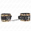 KINK - LEOPARD HANDGELENKFESSEL AUS ECHTLEDER, VERSTELLBAR 18-29 CM X 5,5 CM Bondage-Fessel diskret online kaufen