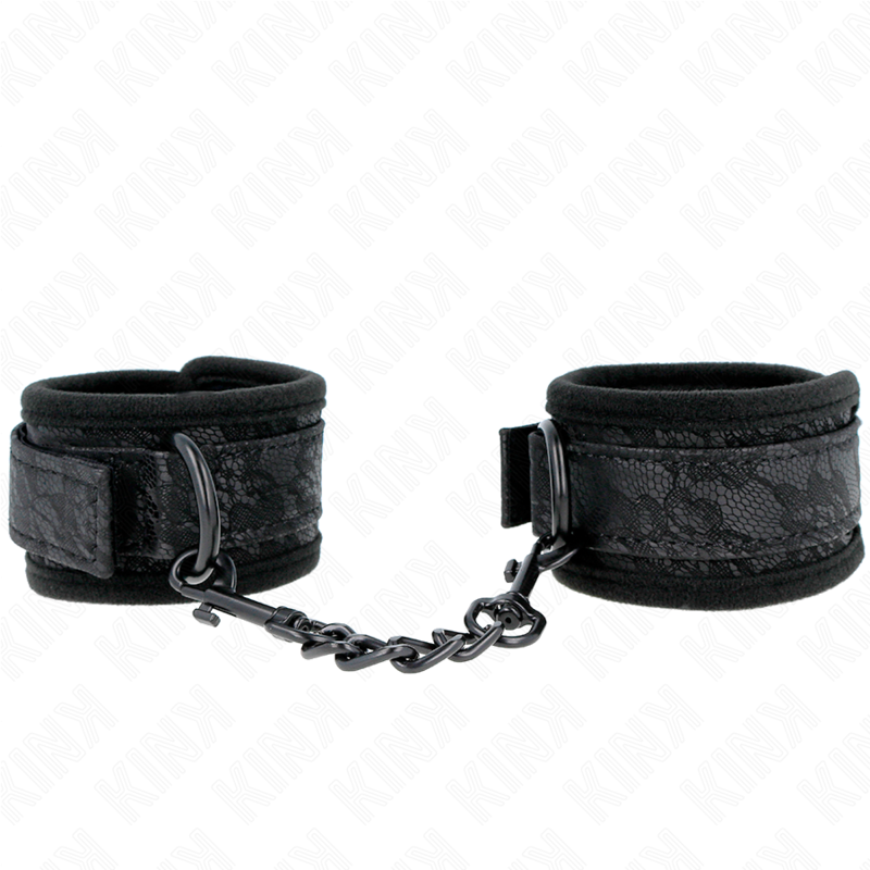 KINK - DARK LACE CUFFS NEOPRENE HANDGELENK MANSCHETTEN VERSTELLBAR SCHWARZ 20-29 CM X 5 CM BDSM-Zubehör diskret online kaufen