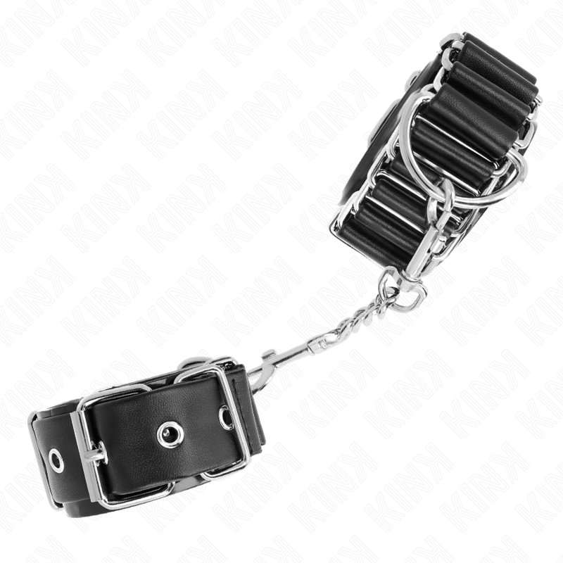 KINK - SCHARNIERÄHNLICHE DÜNNE HANDGELENKFESSELN SCHWARZ VERSTELLBAR 16-22 CM X 3,5 CM bei Secret Pulse im Erotikshop
