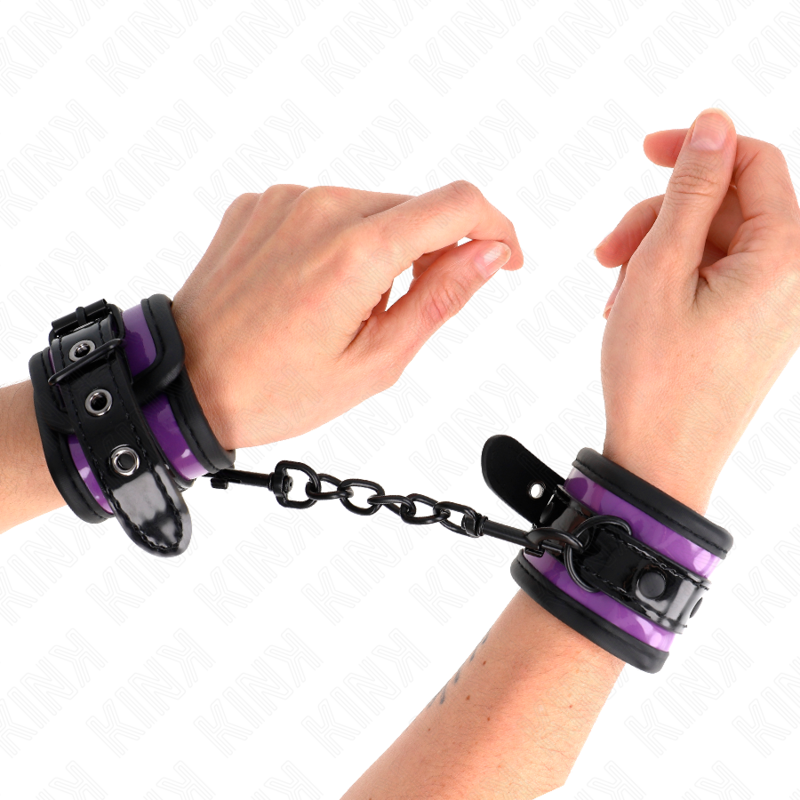 KINK - NEOPREN HANDGELENKFESSELN HELLLILA VERSTELLBAR 21-28 CM X 5 CM hochwertiges Zubehör
