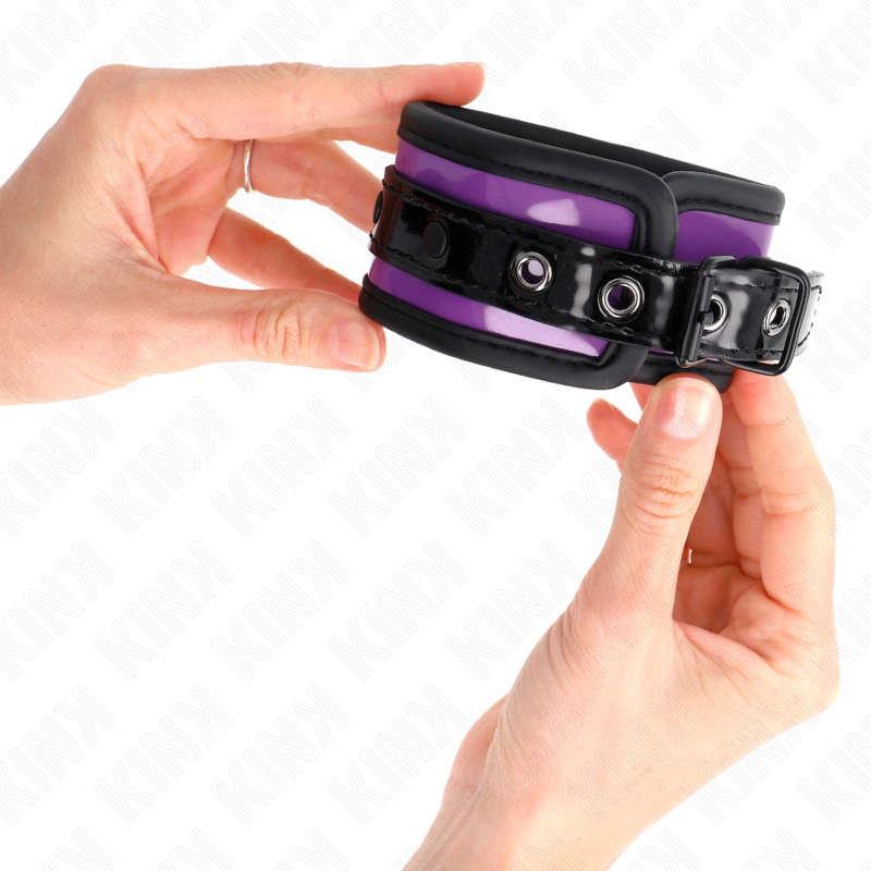 KINK - NEOPREN HANDGELENKFESSELN HELLLILA VERSTELLBAR 21-28 CM X 5 CM bei Secret Pulse im Erotikshop