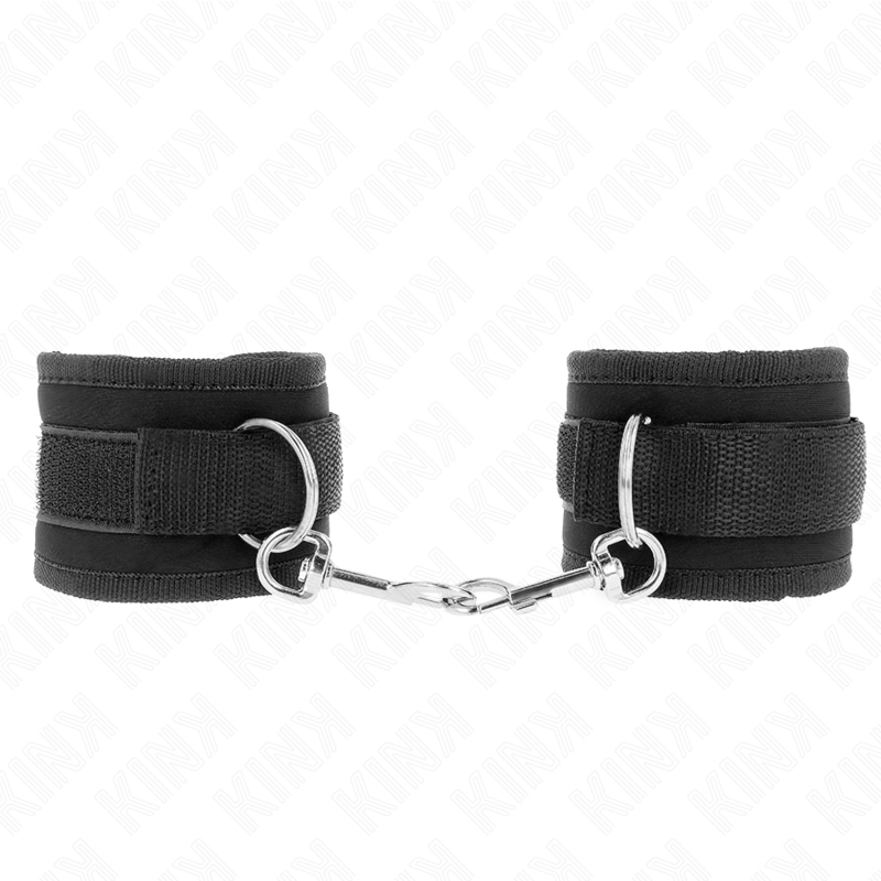 KINK - NYLON BIND-HANDHANDFESSELN MIT KLETTVERSCHLUSS, SCHWARZ, MODELL 2, VERSTELLBAR, 18-35 CM X 6 CM Bondage-Fessel diskret online kaufen