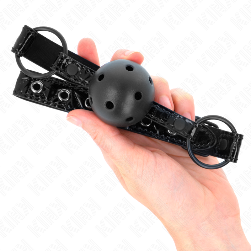 KINK - RAUTENMUSTER-BALL 4,5 CM GAG MODELL 3 64,5 CM VERSTELLBAR 42-60 CM bei Secret Pulse im Erotikshop