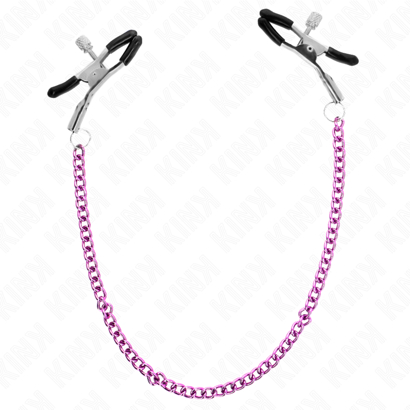 KINK Kette Nippelklemmen Lila 30 cm – Verstellbare Brustklemmen | Secret Pulse Nippelklemme diskret online kaufen