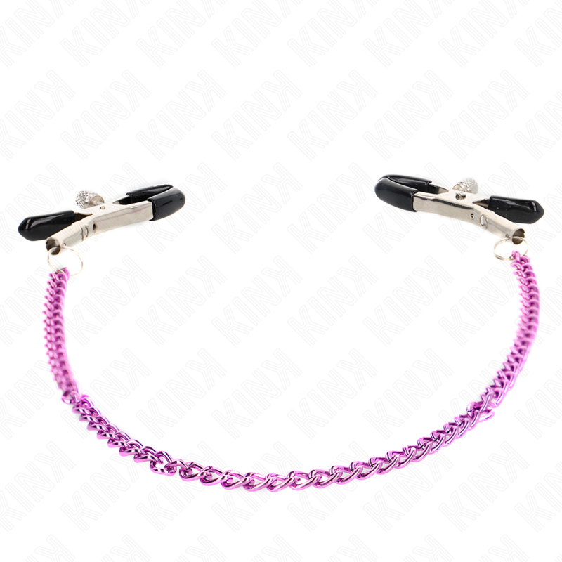 KINK Kette Nippelklemmen Lila 30 cm – Verstellbare Brustklemmen | Secret Pulse Produktansicht und Details