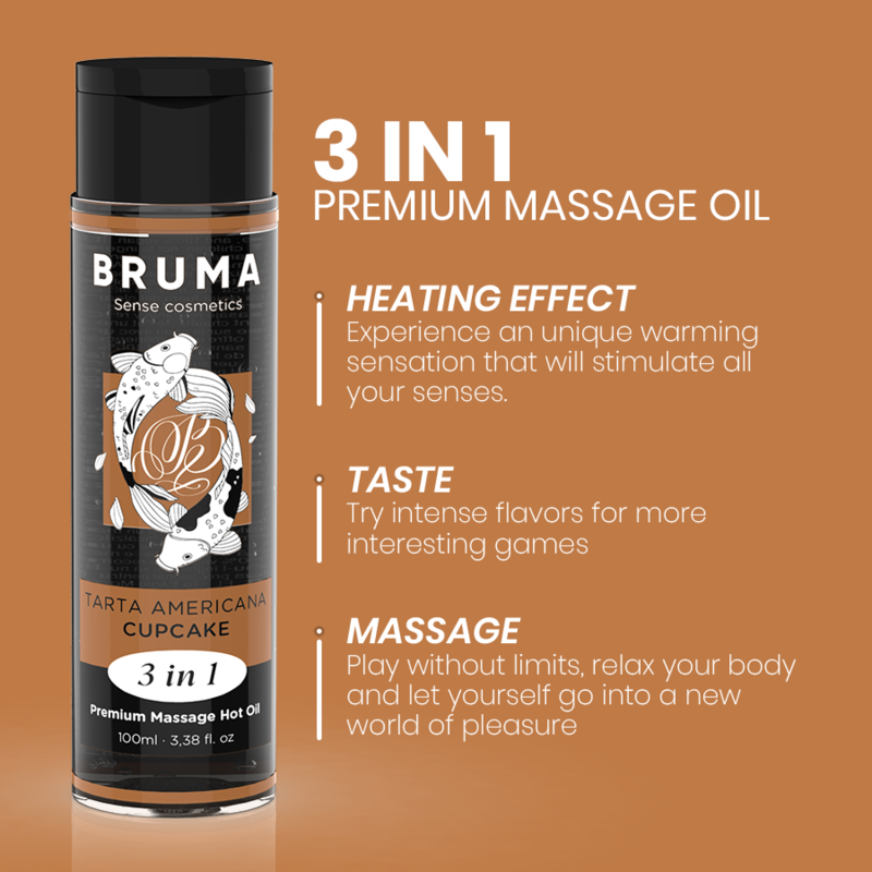 BRUMA Premium-Massageöl Cupcake 3-in-1 100 ml – Wärmeeffekt & Intimöl – Massageöl Bild 7