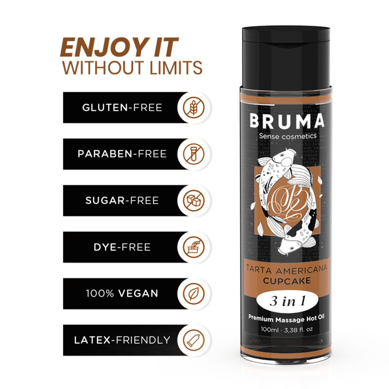 BRUMA Premium-Massageöl Cupcake 3-in-1 100 ml – Wärmeeffekt & Intimöl – Massageöl Bild 5