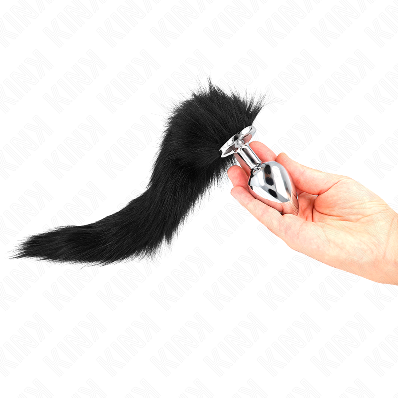 KINK - ANAL PLUG GRÖSSE L 10 X 4 CM MIT KUNSTSTOFFSCHWANZ 40 CM SCHWARZ bei Secret Pulse im Erotikshop