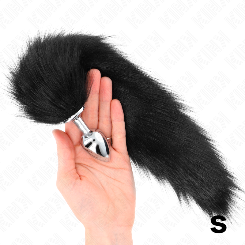KINK - ANAL PLUG GRÖSSE S 7 X 3 CM MIT KUNSTSTOFFSCHWANZ 40 CM SCHWARZ Produktansicht und Details