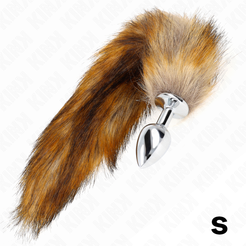 KINK - ANAL PLUG GRÖSSE S 7 X 3 CM MIT KUNSTSTOFFSCHWANZ 40 CM BRAUN Produktansicht und Details