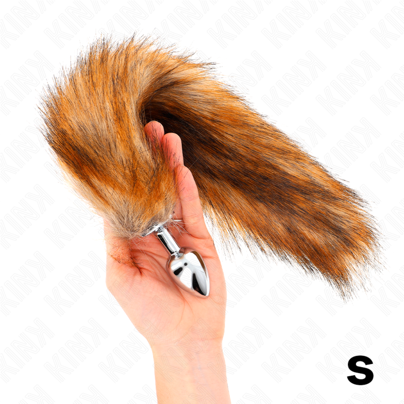 KINK - ANAL PLUG GRÖSSE S 7 X 3 CM MIT KUNSTSTOFFSCHWANZ 40 CM BRAUN für sinnliche und diskrete Momente