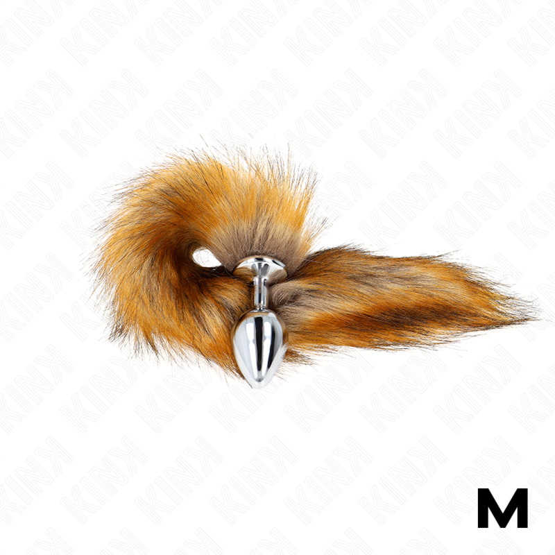 KINK - ANAL PLUG GRÖSSE M 8 X 3,5 CM MIT KUNSTSTOFFSCHWANZ 40 CM BRAUN BDSM-Zubehör diskret online kaufen