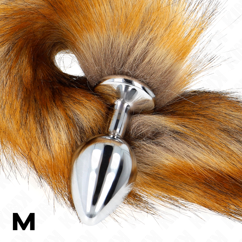 KINK - ANAL PLUG GRÖSSE M 8 X 3,5 CM MIT KUNSTSTOFFSCHWANZ 40 CM BRAUN hochwertiges Zubehör