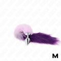 KINK - ANAL PLUG GRÖSSE M 8 X 3,5 CM MIT KUNSTSTOFFSCHWANZ 40 CM LILA BDSM-Zubehör diskret online kaufen