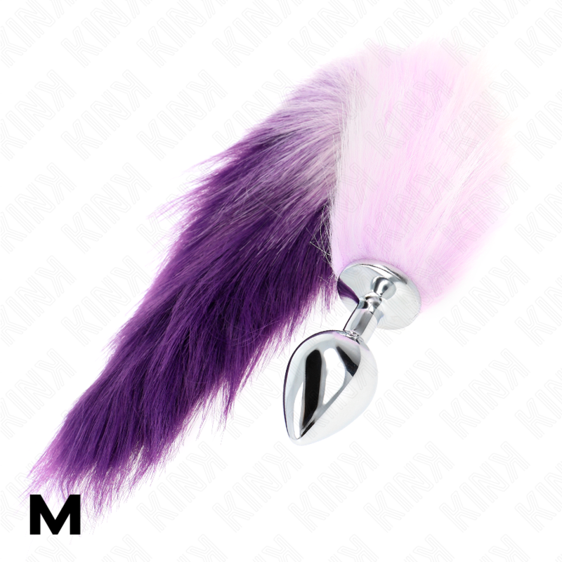 KINK - ANAL PLUG GRÖSSE M 8 X 3,5 CM MIT KUNSTSTOFFSCHWANZ 40 CM LILA BDSM-Zubehör diskret online kaufen