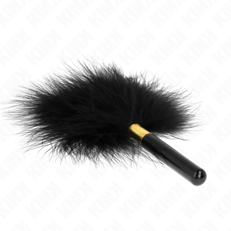 KINK Schwarz-Gold Metall Kitzelfedern 18 cm – Sinnliches Vergnügen | Secret Pulse Produktansicht und Details