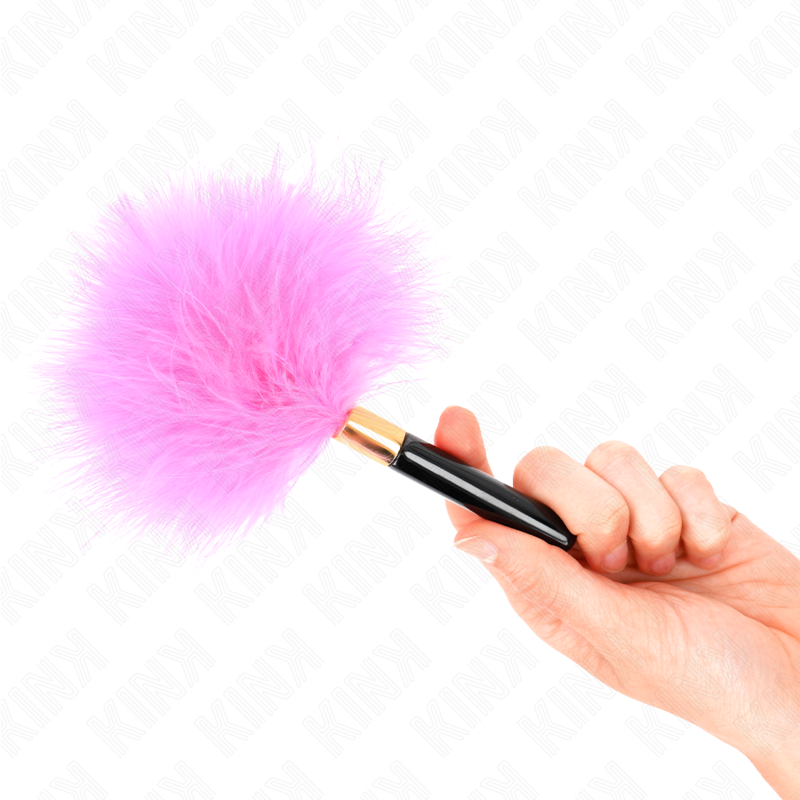 KINK Fuchsia Gold Metall Kitzelfedern 18 cm – Sinnliches Spiel | Secret Pulse für sinnliche und diskrete Momente