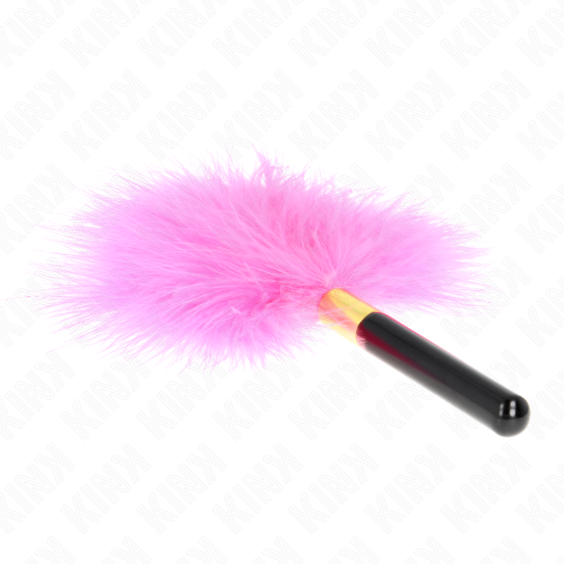 KINK Fuchsia Gold Metall Kitzelfedern 18 cm – Sinnliches Spiel | Secret Pulse Produktansicht und Details