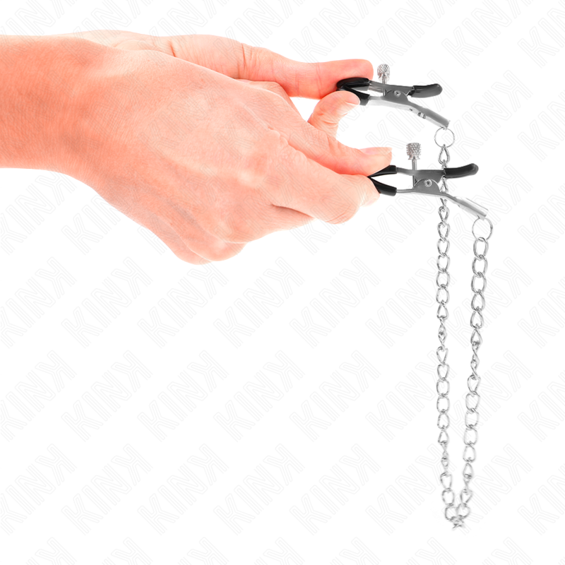 KINK Dünne Ketten Nippelklammern 30 cm – Verstellbare Brustklammern | Secret Pulse bei Secret Pulse im Erotikshop
