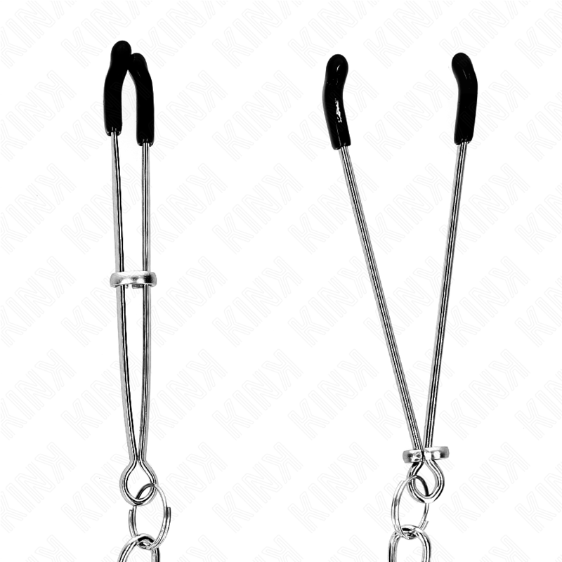KINK - DÜNNE NIPPELKLEMMEN MIT DICKER KETTE 30 CM bei Secret Pulse im Erotikshop