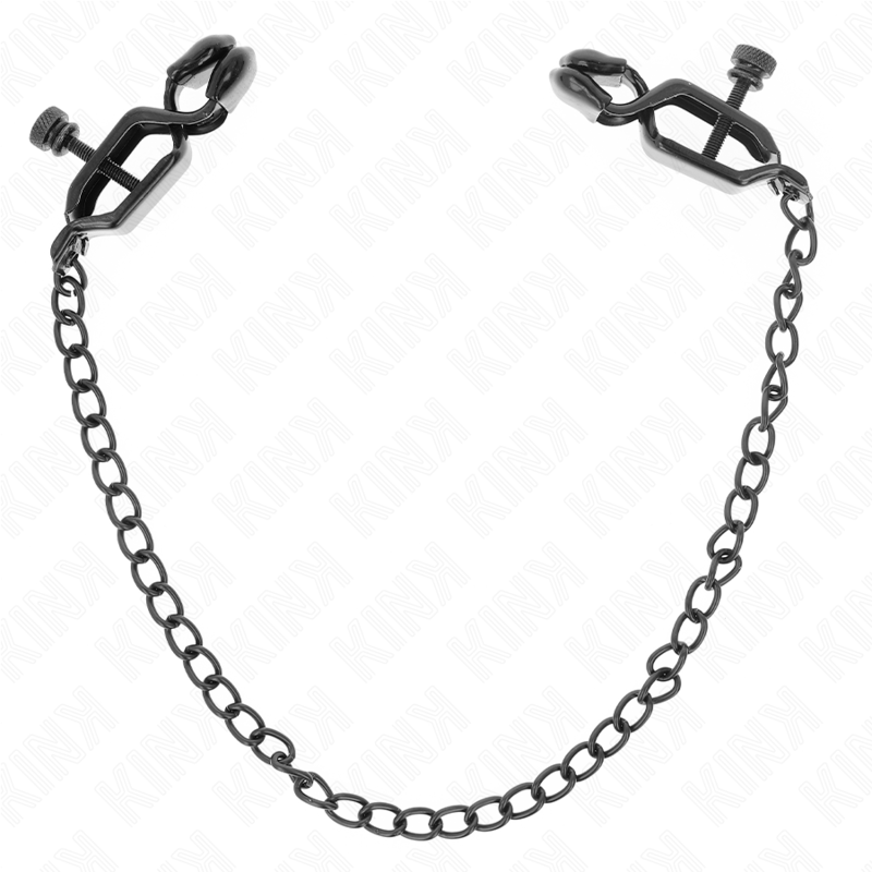 KINK - FLACHE KETTE NIPPELKLEMMEN SCHWARZ 30 CM Nippelklemme diskret online kaufen