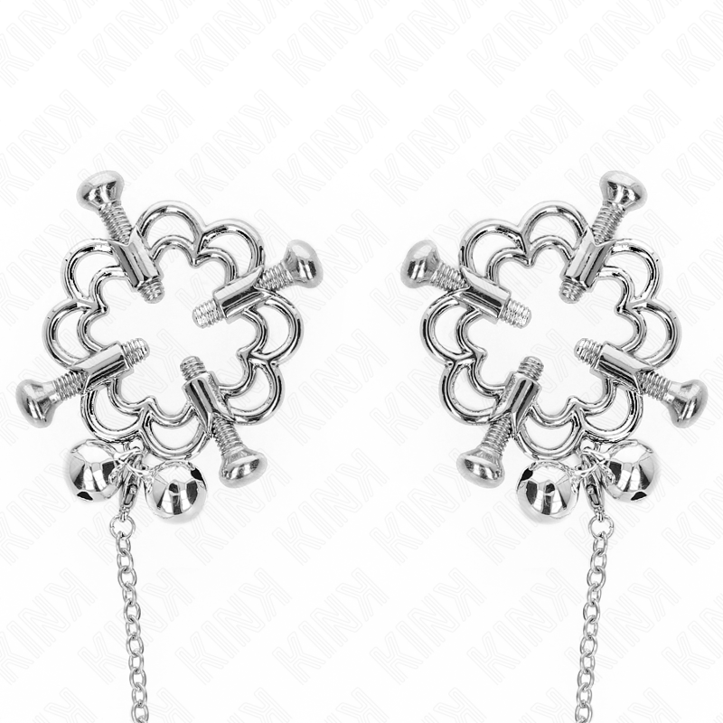 KINK - METALLISCHE BLUMEN-NIPPELKLAMMERN MIT KETTE bei Secret Pulse im Erotikshop