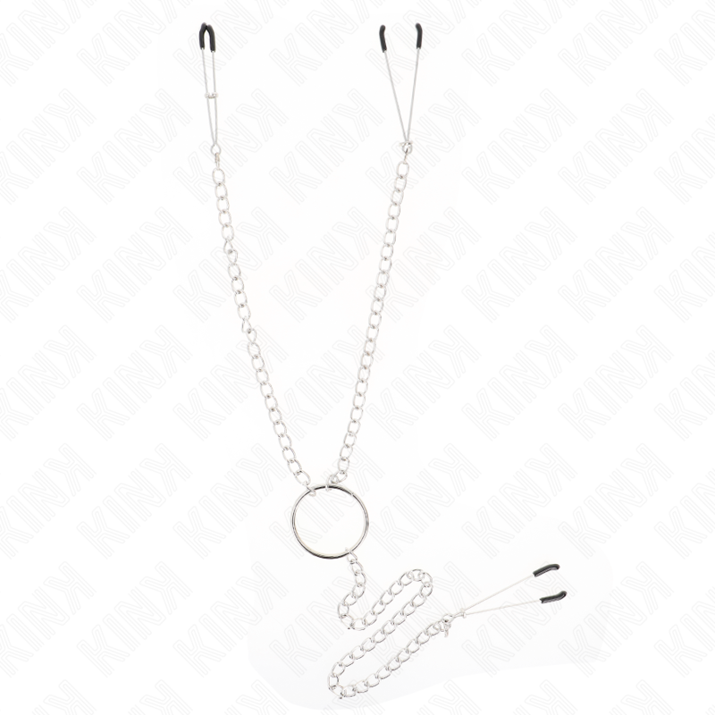 KINK - DREIFACH NIPPEL- UND KLITZISKLEMMEN MIT KETTE MODELL 1 Nippelklemme diskret online kaufen
