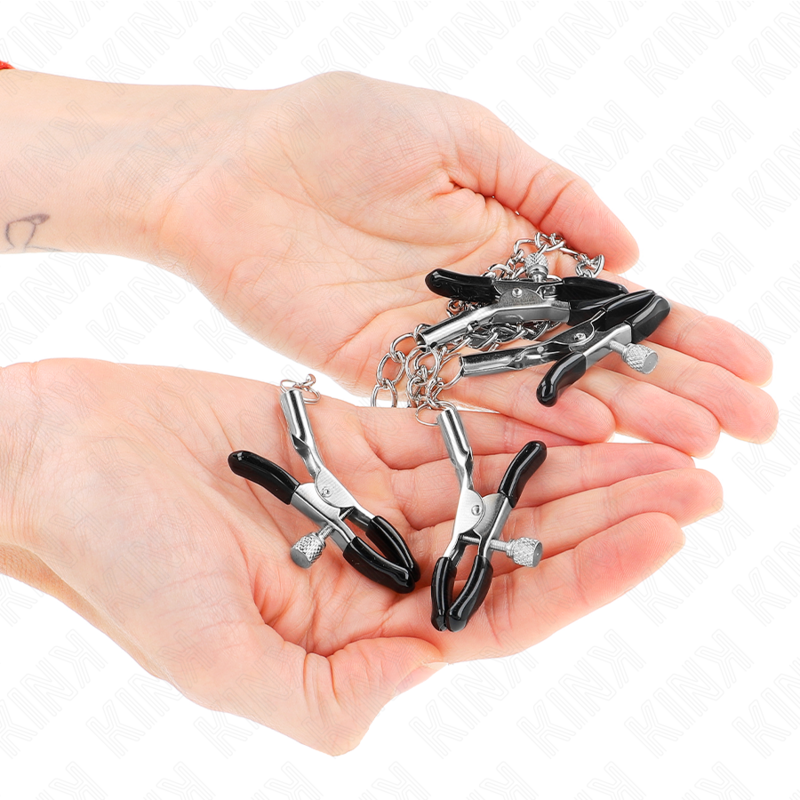KINK - 4 Nippel- und Kitzlerklammern verstellbar, silber Nippelklemme diskret online kaufen
