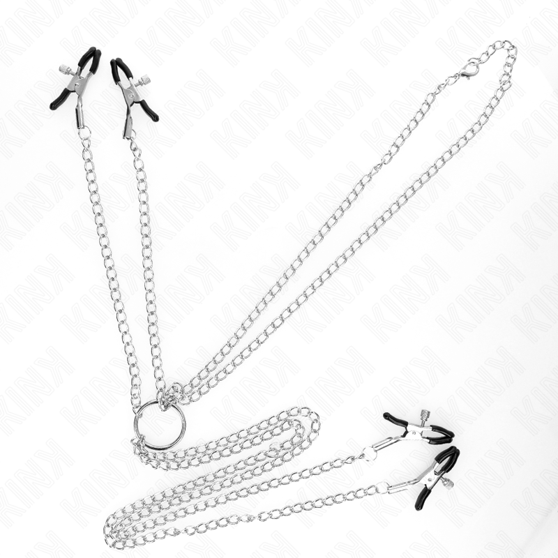 KINK - 4 Nippel- und Kitzlerklammern verstellbar, silber Produktansicht und Details