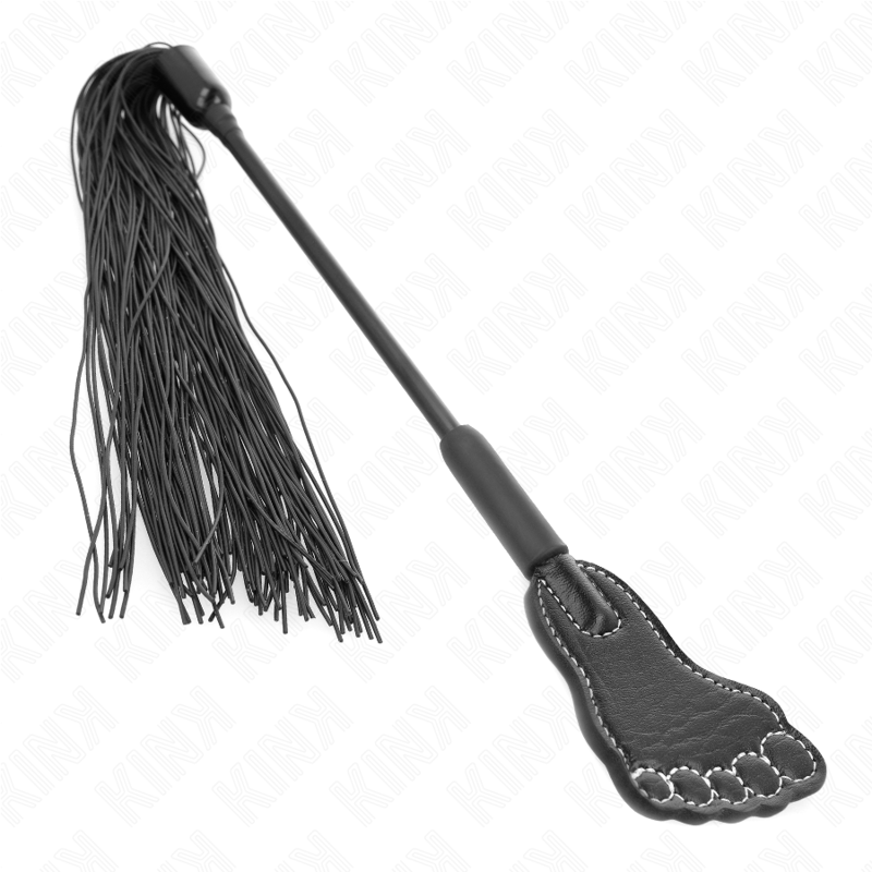 KINK Fußförmiges Paddel mit Quastenpeitsche 31 cm – BDSM & Bondage | Secret Pulse für sinnliche und diskrete Momente