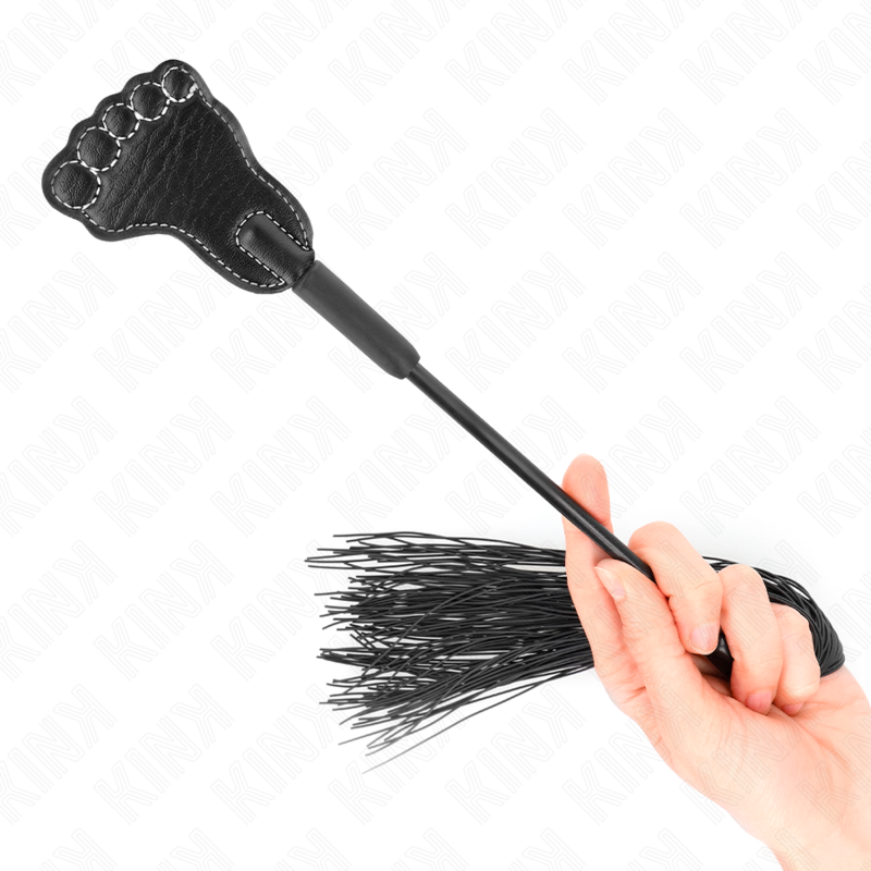 KINK Fußförmiges Paddel mit Quastenpeitsche 31 cm – BDSM & Bondage | Secret Pulse hochwertiges Zubehör
