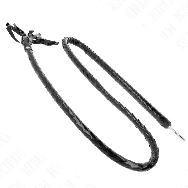 KINK Lange glänzende PVC-Peitsche 138 cm – Bondage & BDSM | Secret Pulse Bondage-Fessel diskret online kaufen