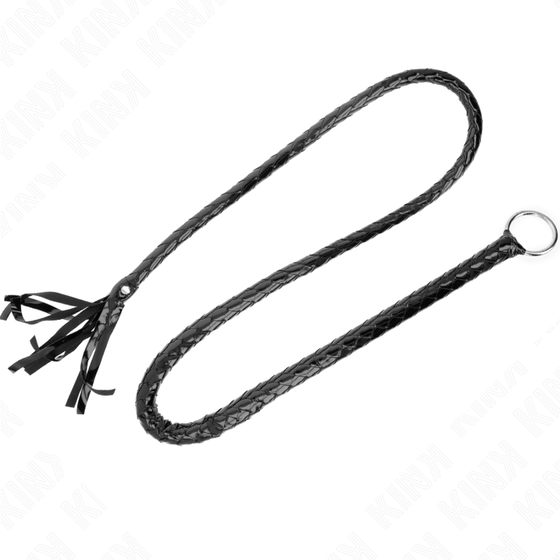 KINK Lange glänzende PVC-Peitsche 138 cm – Bondage & BDSM | Secret Pulse für sinnliche und diskrete Momente