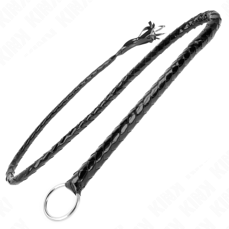 KINK Lange glänzende PVC-Peitsche 138 cm – Bondage & BDSM | Secret Pulse Bondage-Fessel diskret online kaufen