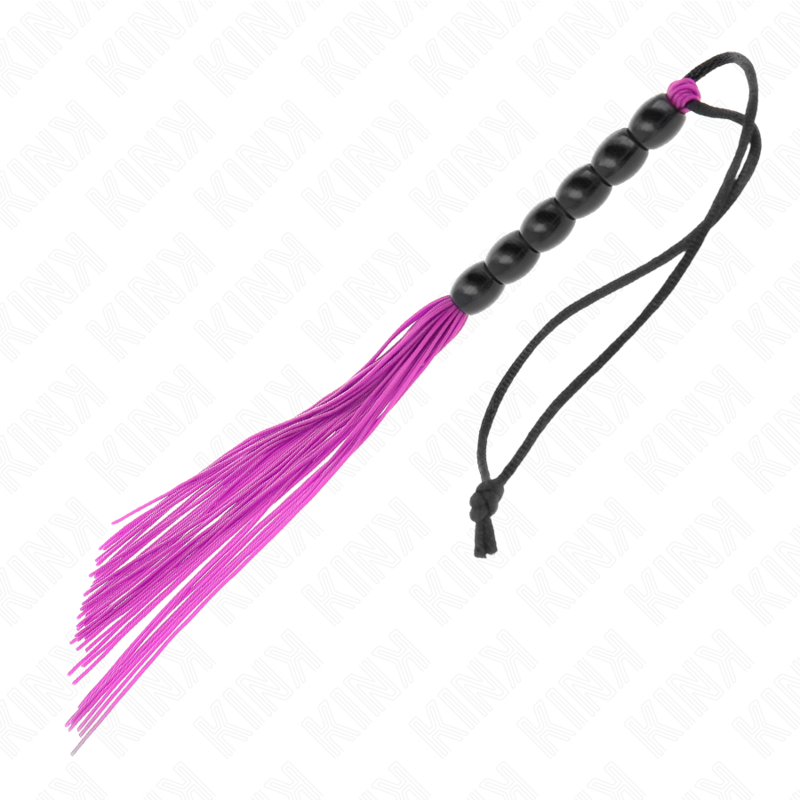 KINK - MINI SILIKONPEITSCHE MIT 6 LILA PERLEN 26 CM bei Secret Pulse im Erotikshop