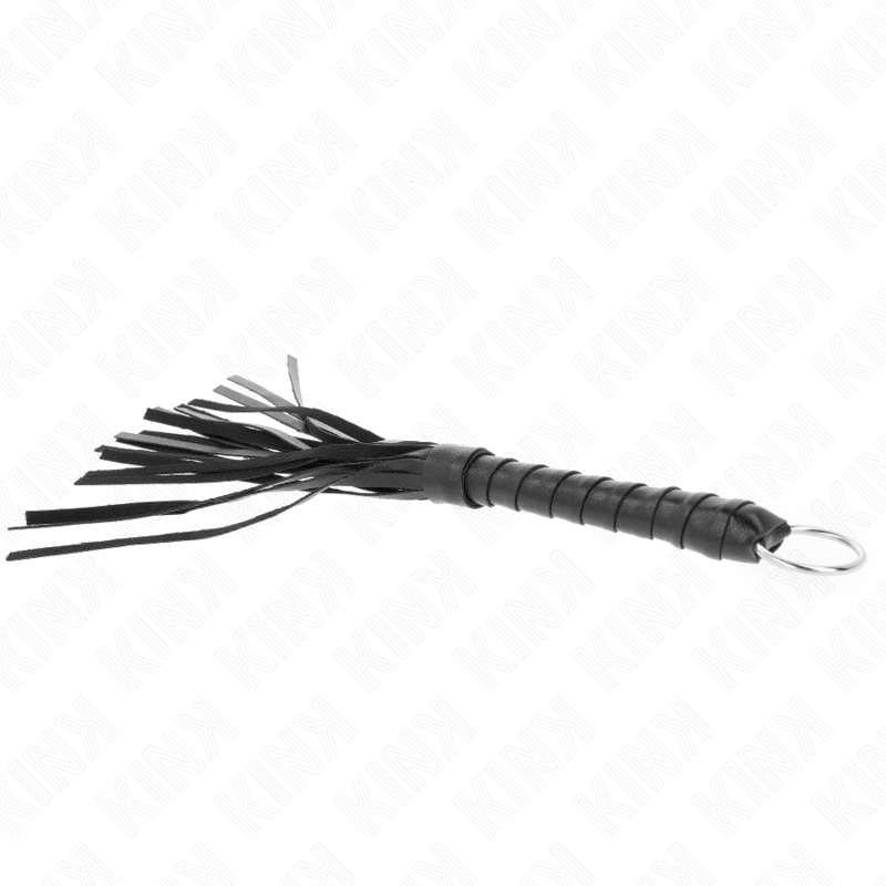 KINK Einfache Mini-Peitsche Schwarz 28 cm – Bondage & BDSM Produktansicht und Details