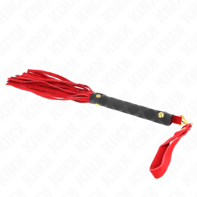KINK Rote Wildleder Mini-Peitsche 30 cm – Bondage & BDSM | Secret Pulse hochwertiges Zubehör